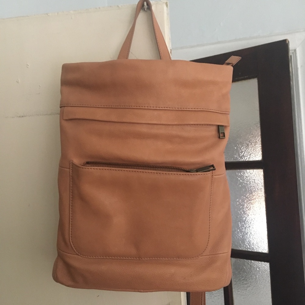 Aspen Convertible Tan Leather Backpack/bag